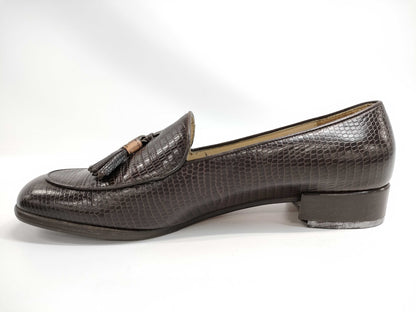 Salvatore Ferragamo Lizard Pumps, Size 4.5
