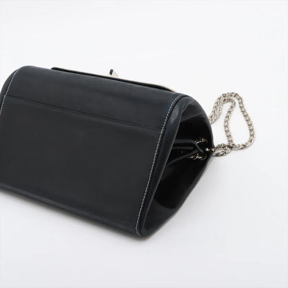 CHANEL Chocolate Bar Patent Leather x Lambskin Chain Shoulder Bag 2.55 Series 6 Shoulder Bag