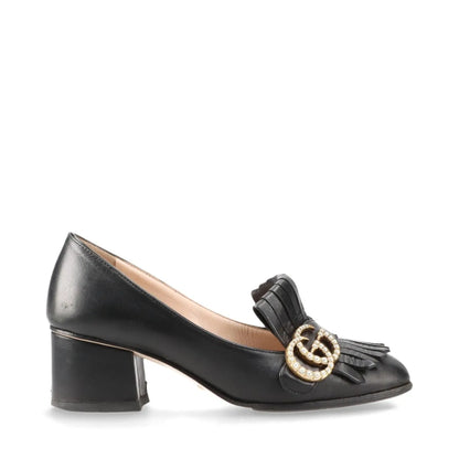 GUCCI GG Marmont Leather Pumps, Size 35 1/2, Box and Bag