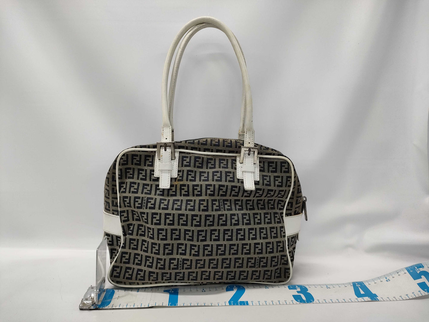 FENDI Zucchino Canvas Handbag