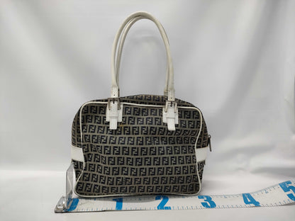 FENDI Zucchino Canvas Handbag