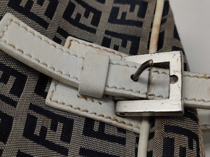 FENDI Zucchino Canvas Handbag