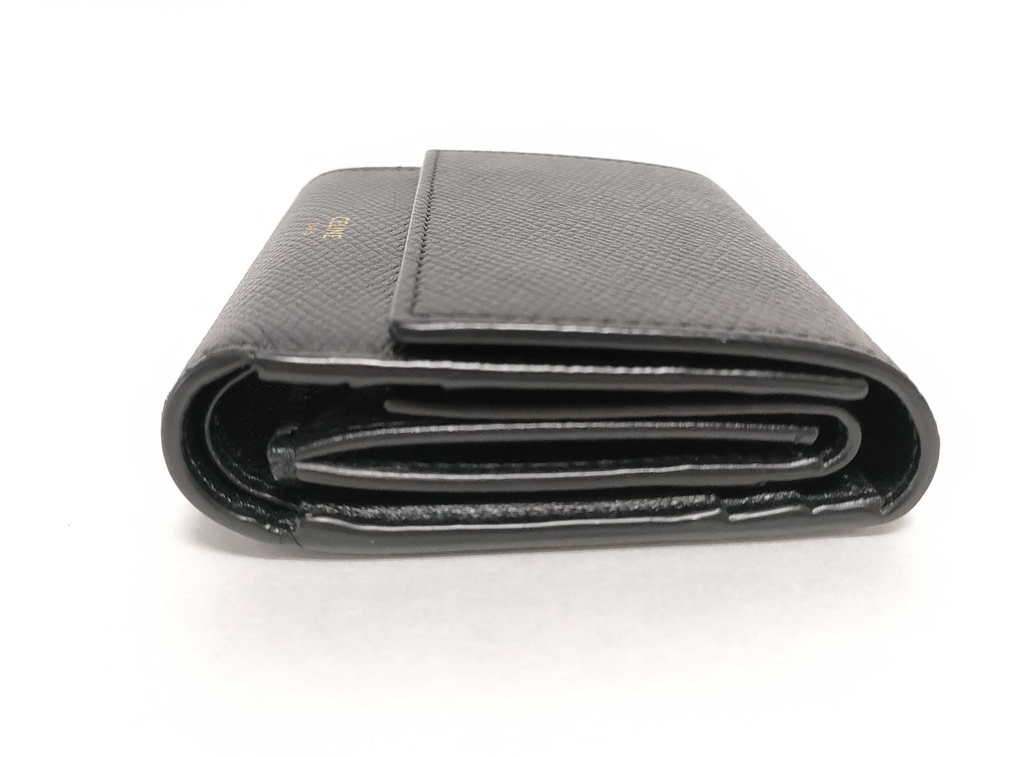 CELINE Tri-fold Wallet Black Bag Box Wallet