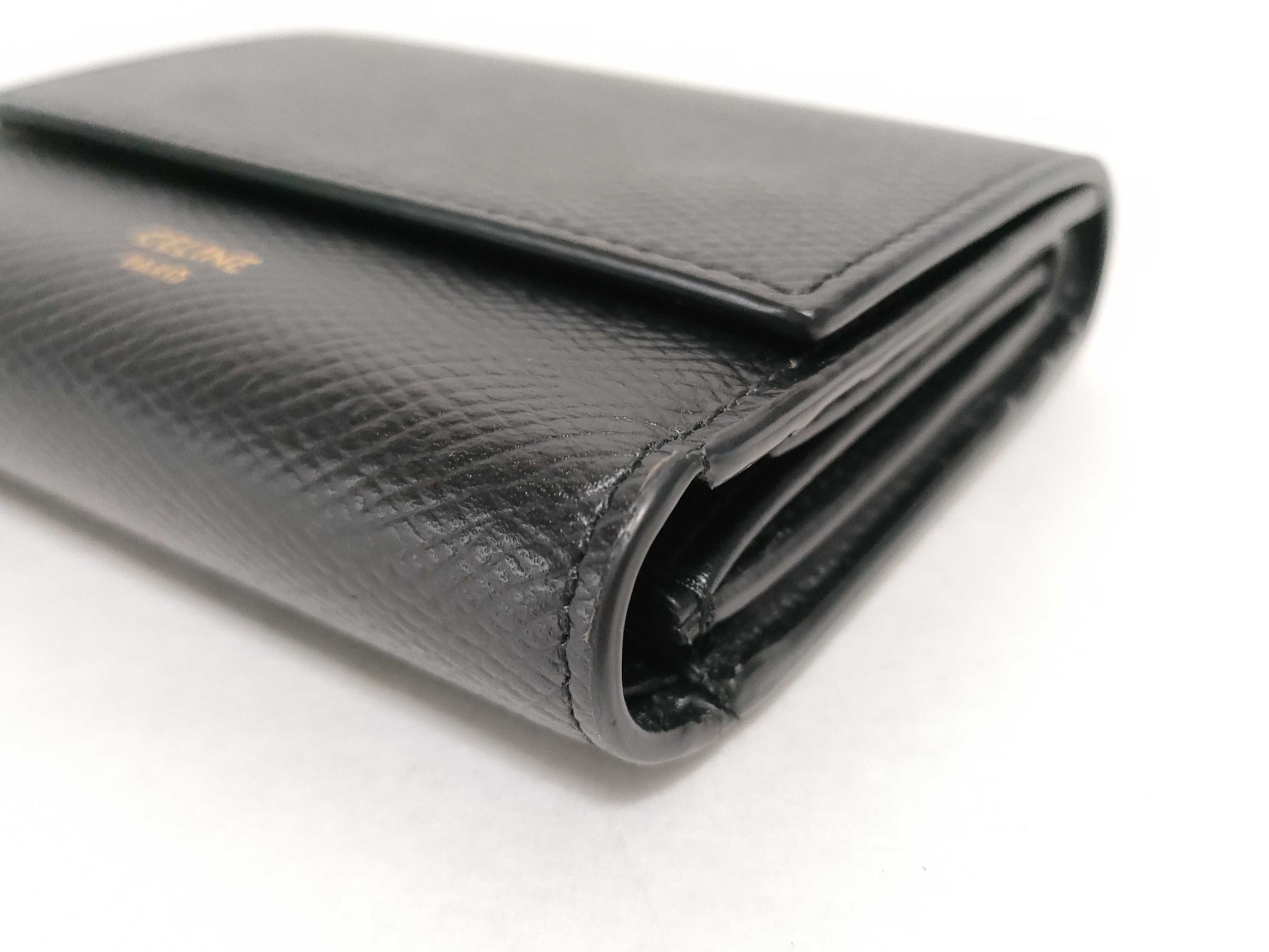 CELINE Tri-fold Wallet Black Bag Box Wallet