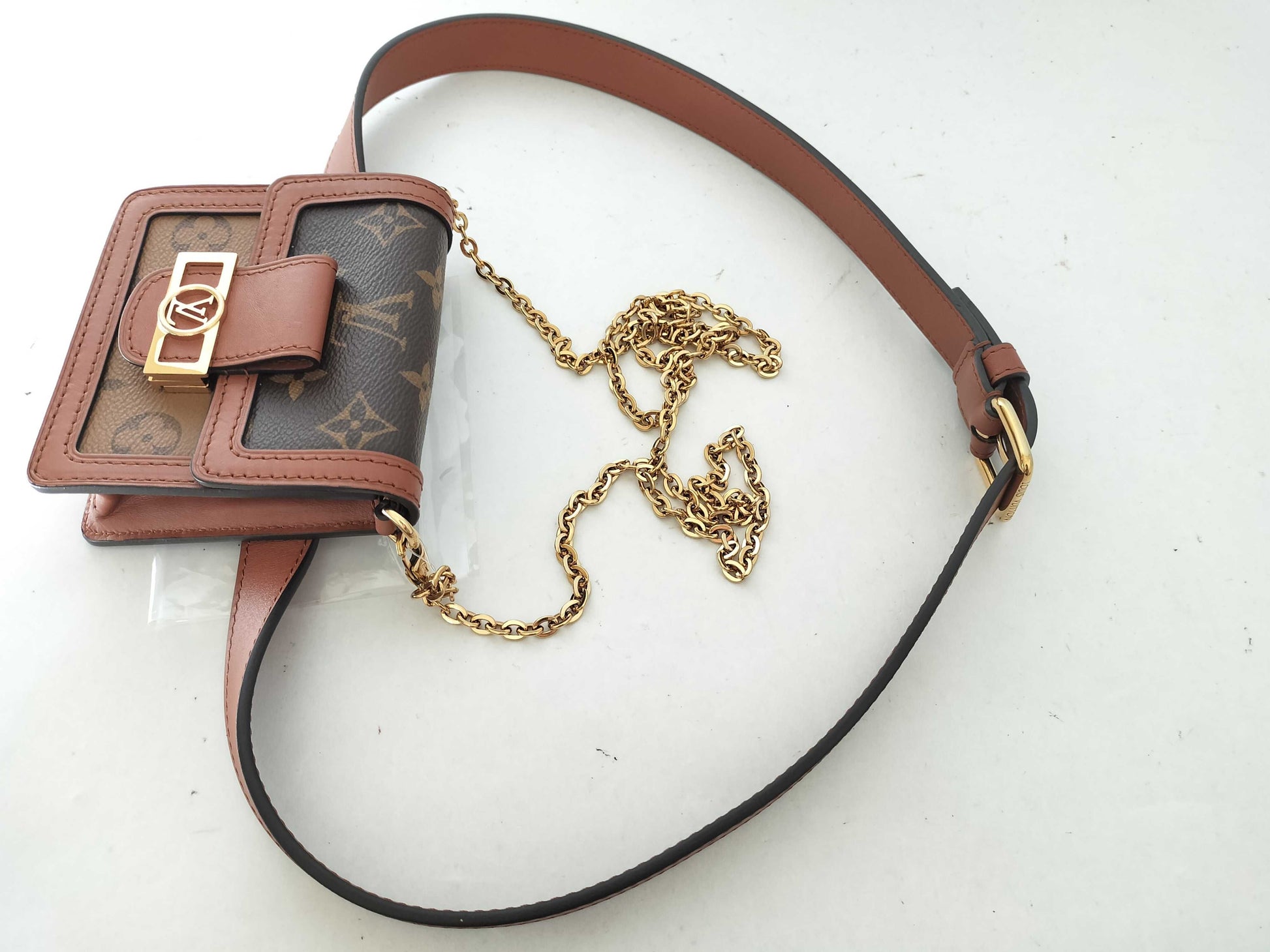 LOUIS VUITTON Monogram Reverse Bumbag Dauphine BB M68621 Shoulder Bag