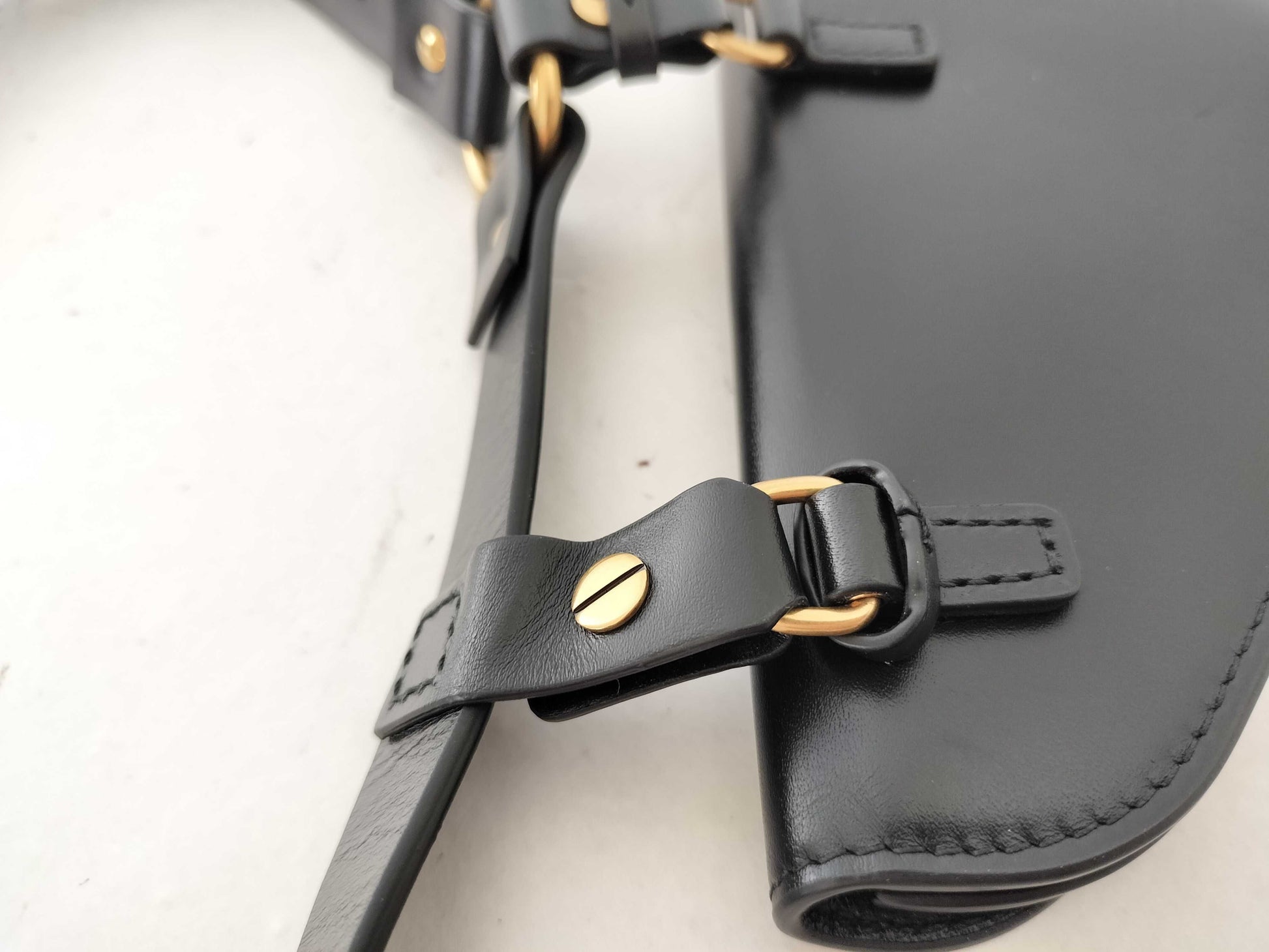 Dior Saddle Pouch Leather Black Waist Bag
