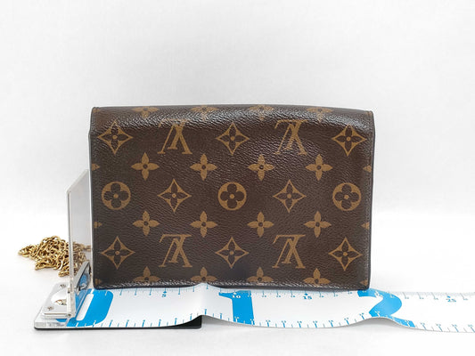 LOUIS VUITTON Monogram Portefeuille Flore Chain Fuchsia Chain Wallet M67404 Shoulder Bag