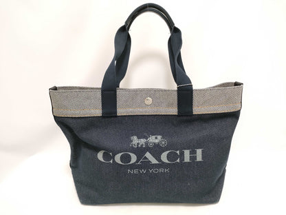 COACH denim tote bag