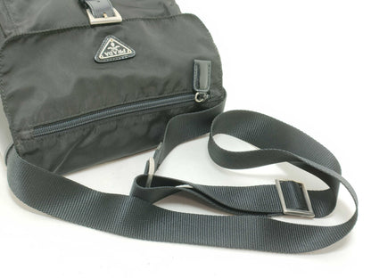 PRADA Nylon PRADA Triangle Logo Shoulder Bag Black Shoulder Bag