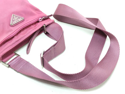 PRADA Nylon PRADA Prada Triangle Logo Shoulder Bag Pink Shoulder Bag