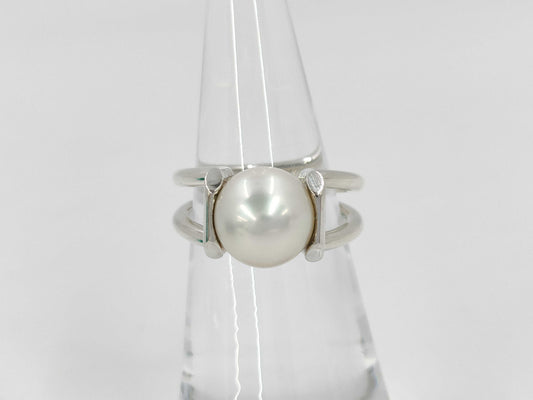 Tiffany&Co. TIFFANY Hardware Fresh Water Pearl Ring 925 5.52g Storage Bag Box Ring