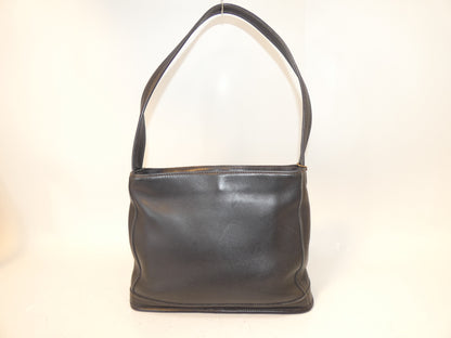 COACH black leather shoulder bag