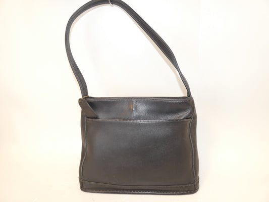 COACH black leather shoulder bag