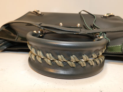BALENCIAGA 2-way Neo Classic City handbag in green with mirror and shoulder strap