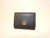 GUCCI Marmont Leather Black Double Hook Folding Wallet