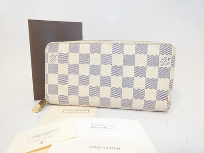 LOUIS VUITTON Damier Azur Zippy Long Wallet