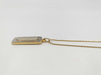Dior Dior Necklace Logo Plate Gold Necklace