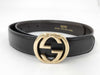 GUCCI Gucci GUCCI Leather Belt GG Buckle Gold Hardware Black 62-67cm 65/26/036/1192/2964 Ryohin Belt
