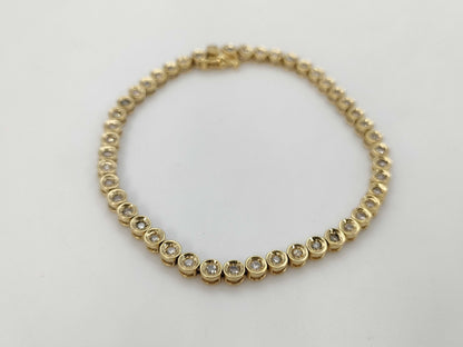D1.00ct K18 9.6g Bracelet Bangle 