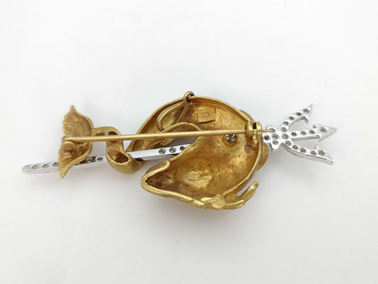 Diamond 750 18.1g Brooch 