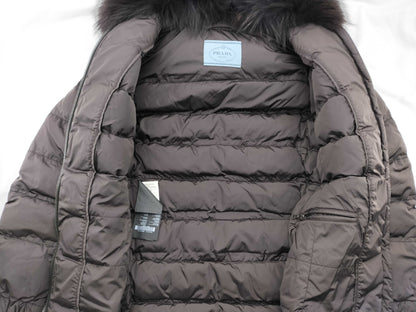 PRADA Down Jacket Jacket with Fur