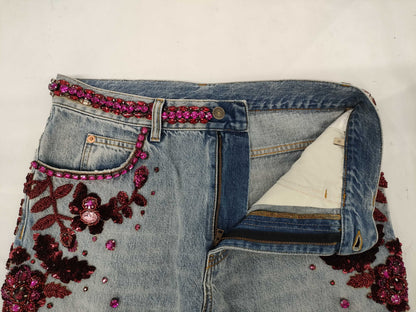 GUCCI Unused Floral Embroidery Pants 32-inch Regular Price 1.58 million yen