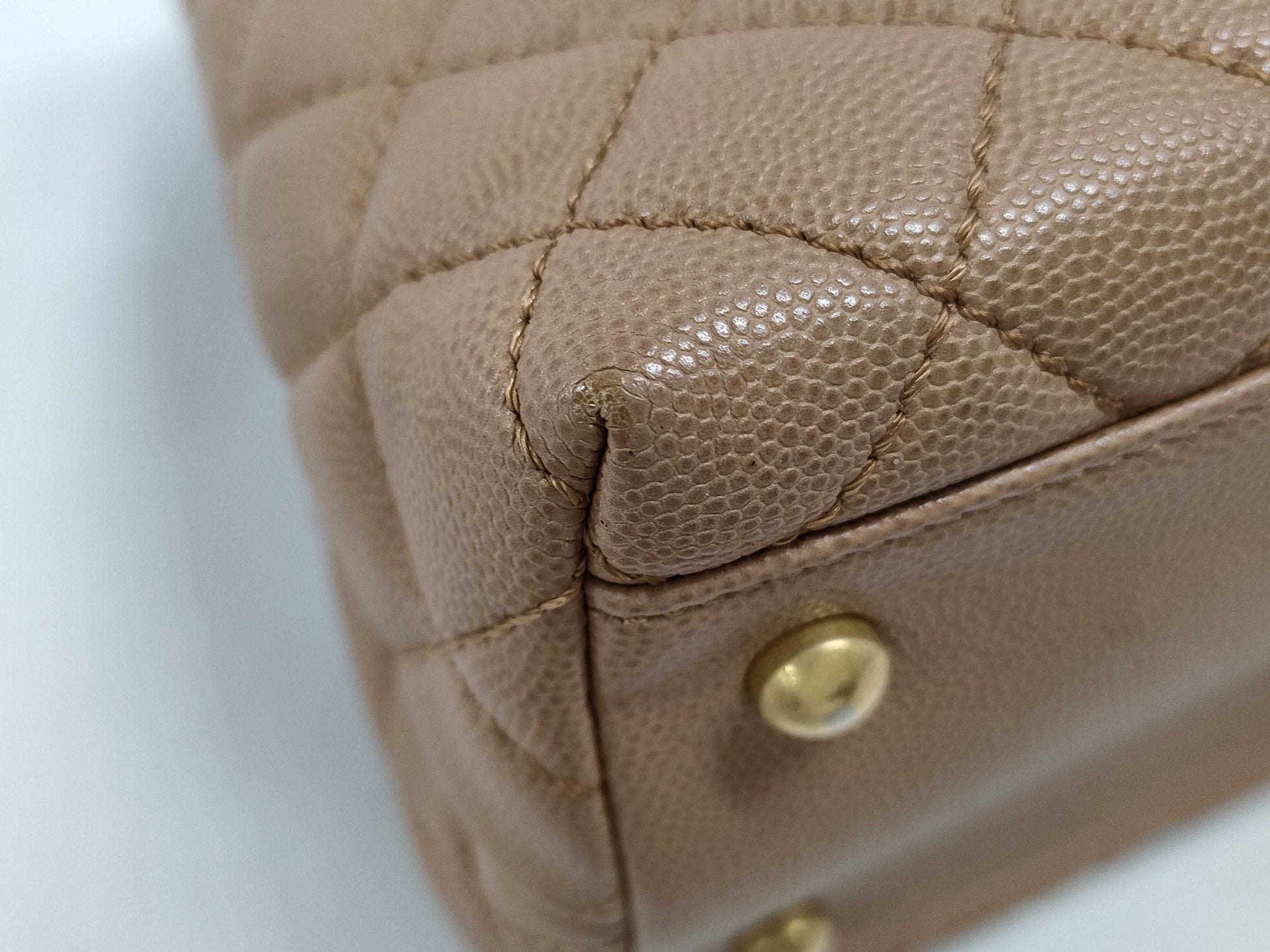 CHANEL CHANEL Handbag Large Top Handle Flap Bag / Coco Handle / Matelassé Grained Calfskin x Lizard with Matte Gold Hardware Shoulder Bag