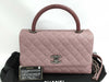 CHANEL CHANEL Handbag Large Top Handle Flap Bag / Coco Handle / Matelasse Pink Purple x Bordeaux Vintage Silver Hardware Handbag