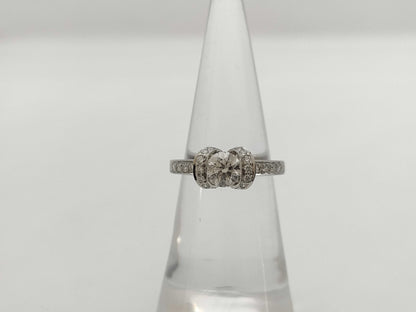 Tiffany&Co. Ribbon Diamond PT950 5.0g Ring 