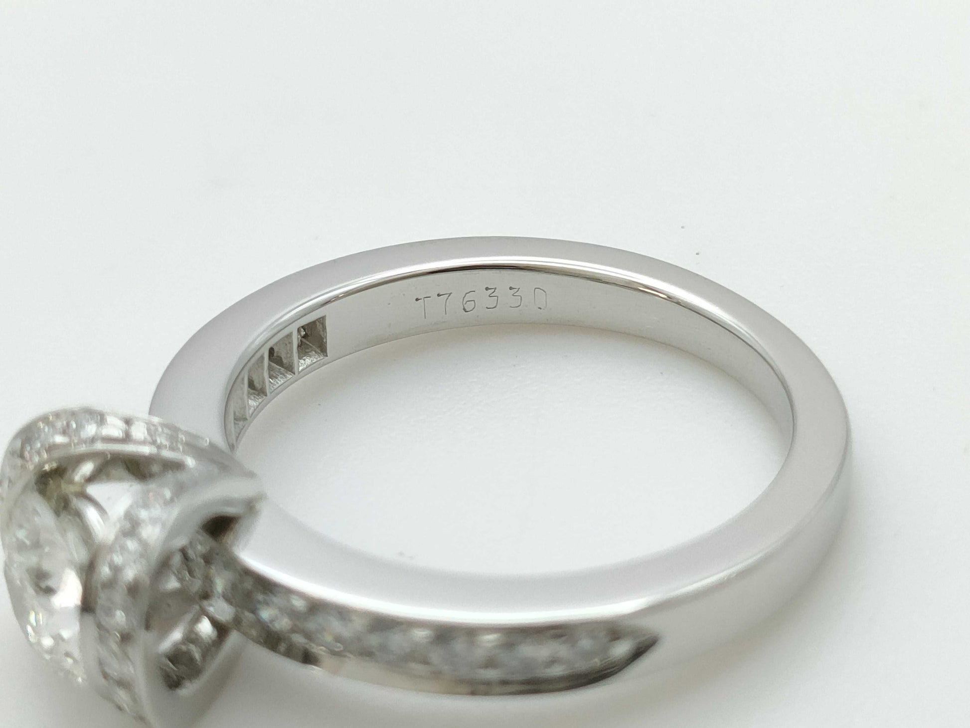 Tiffany&Co. Ribbon Diamond PT950 5.0g Ring 