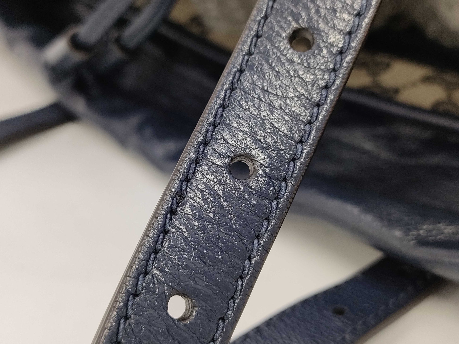 GUCCI Drawstring Tote Bag, Navy