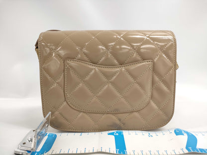 CHANEL CHANEL Mini Messenger Bag in Shiny Calfskin and Suede with Vintage Gold Hardware
