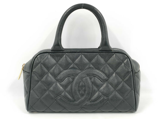 CHANEL CHANEL Matelasse Handbag A20996 Caviar Skin Black Handbag
