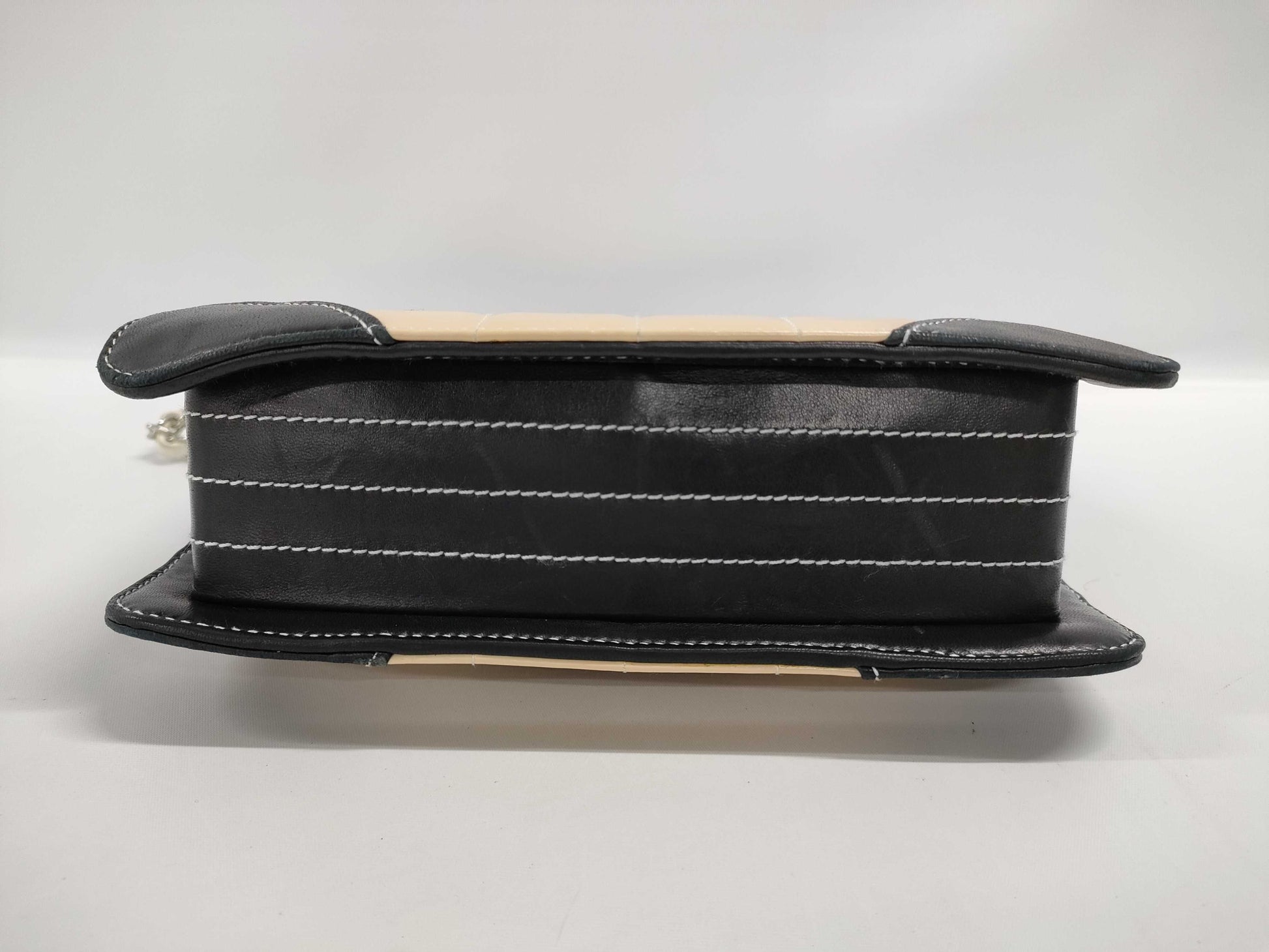 CHANEL CHANEL Shoulder Bag Chocolate Bar Enamel x Lambskin Two-Tone Shoulder Bag