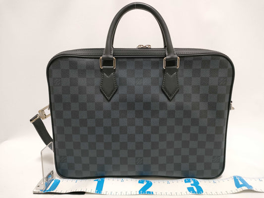LOUIS VUITTON Damier Dandy Briefcase N63298 Damier Cobalt Canvas Business Bag