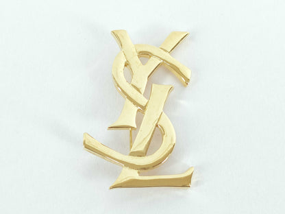 Yves Saint Laurent logo brooch
