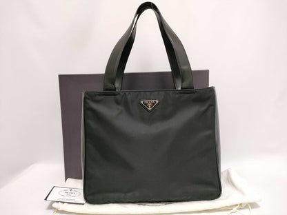 PRADA Nylon PRADA Prada Nylon x Enamel Handbag Black Handbag