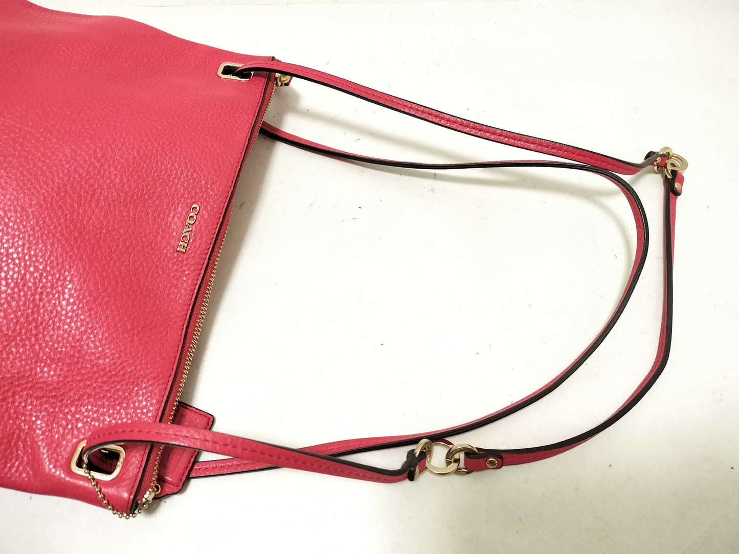 COACH COACH Leather 2-Way Shoulder Bag Pink Shoulder Bag