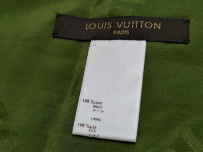 LOUIS VUITTON Damier Shawl Khaki RW052B Scarf