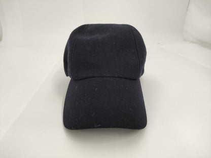 HERMES Cashmere Serie Button Cap Black #60 Other Accessories
