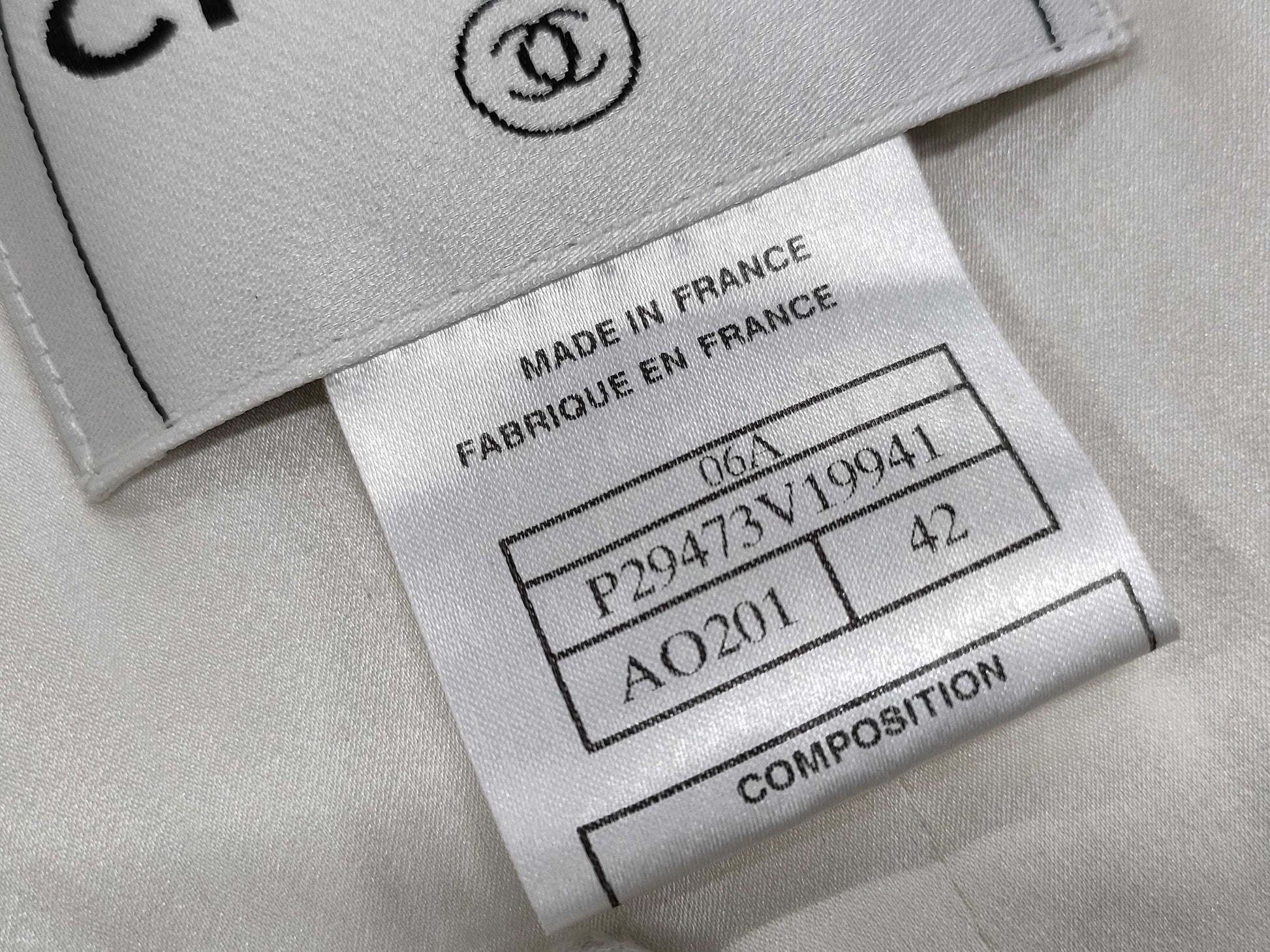 CHANEL Vintage Coco Button Tweed Off-White #42 06A Jacket