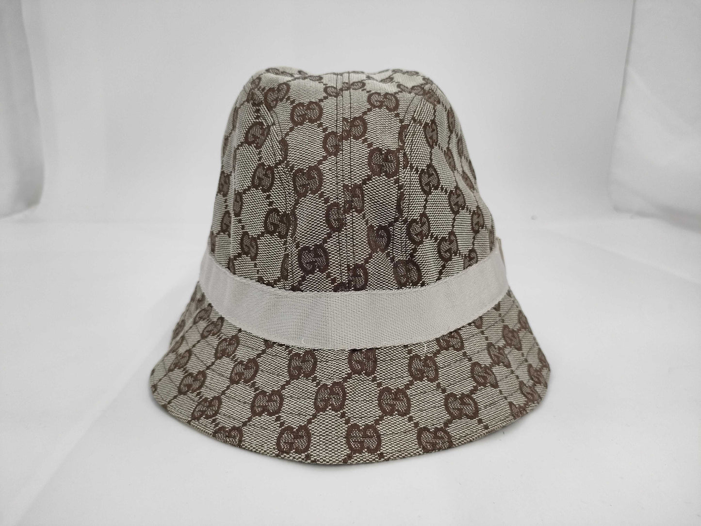 GUCCI GG Canvas Bucket Hat, Brown, Size M, Other Accessories