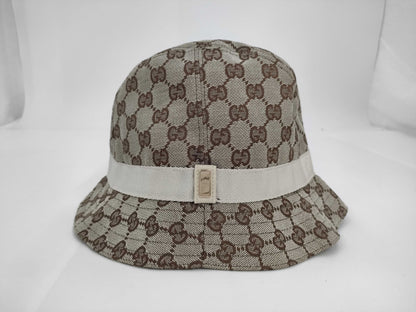 GUCCI GG Canvas Bucket Hat, Brown, Size M, Other Accessories