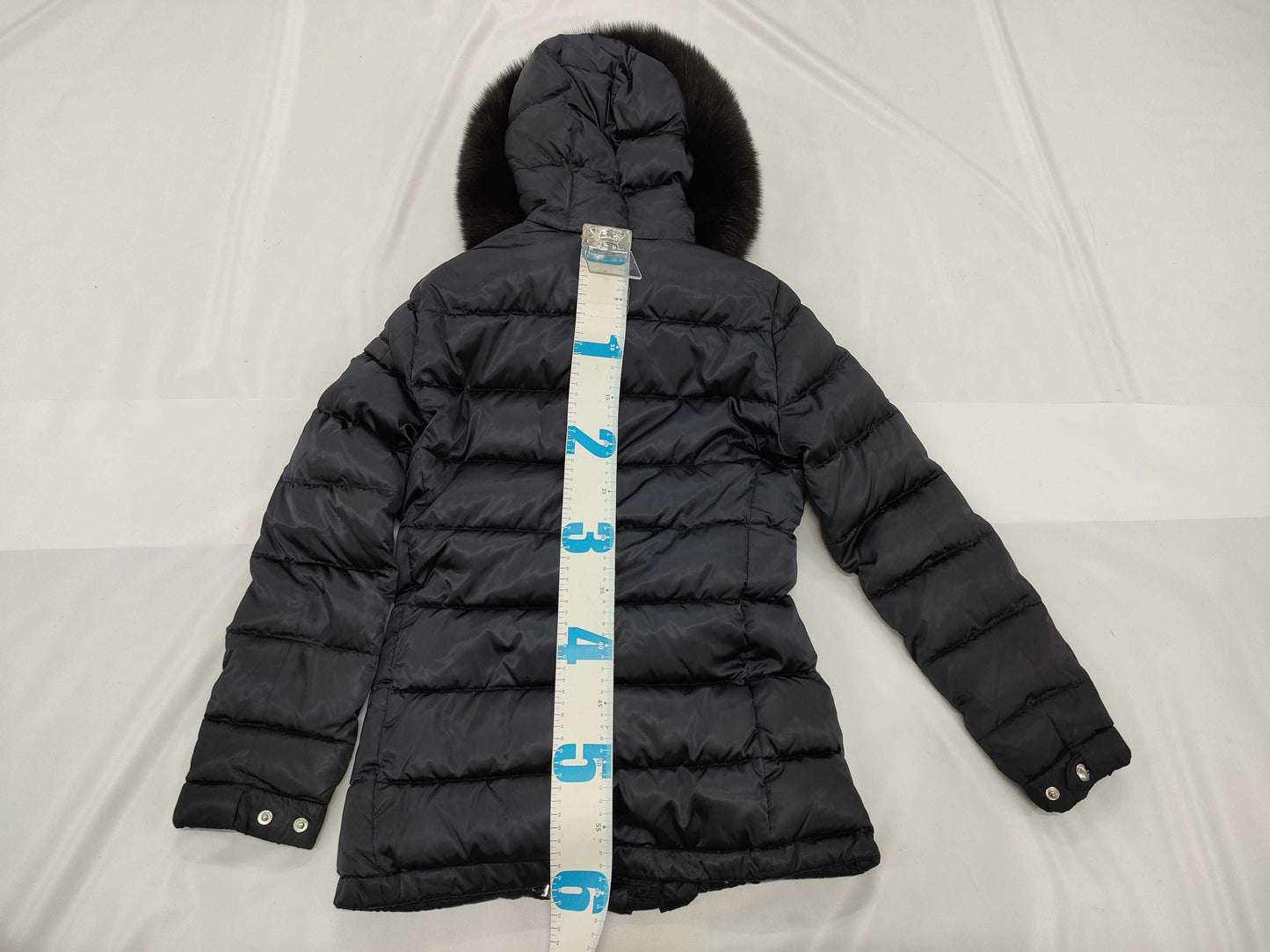 PRADA Prada Triangle Tag Fox Fur Down Coat Navy #36 Coat