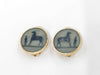 HERMES Corozo Gold Earrings