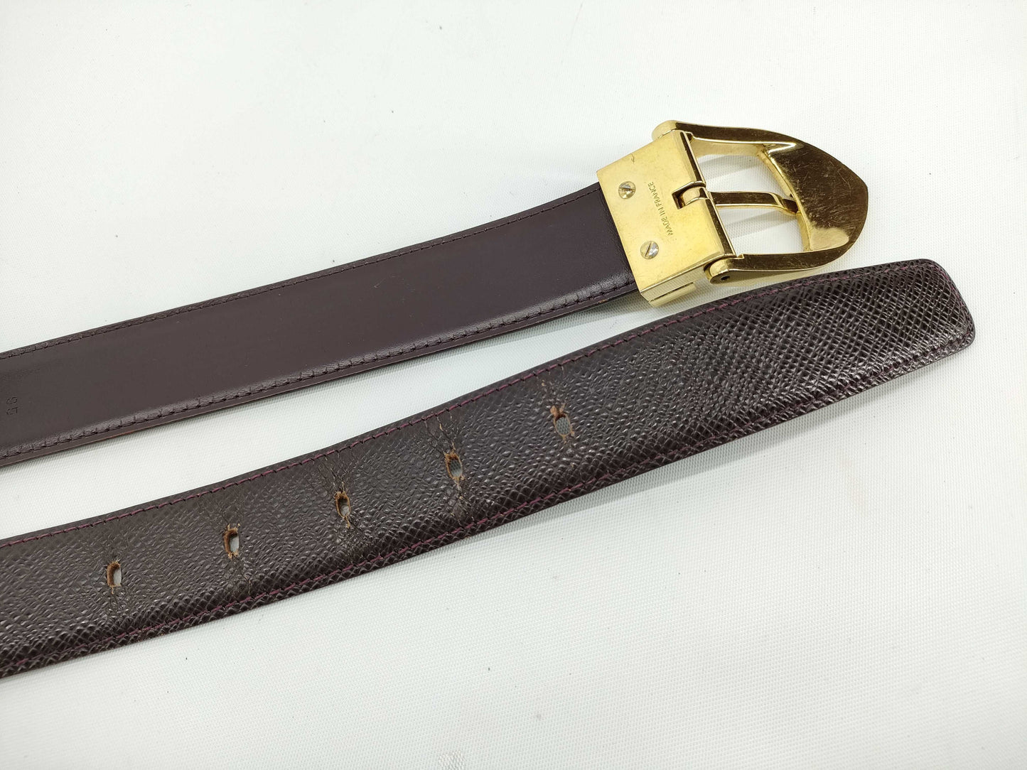 LOUIS VUITTON LV Taiga Santur Belt Brown Belt