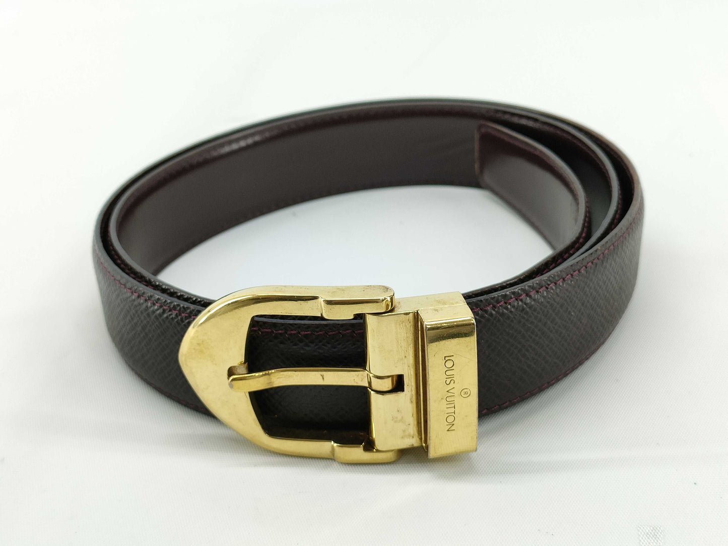 LOUIS VUITTON LV Taiga Santur Belt Brown Belt