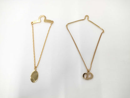 Dior Dior Logo Tie Chain Tie Pin Set of 2 Other Accessories