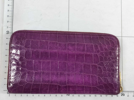 Miu Miu Crocodile Embossed Leather Long Wallet Accessories: Box Wallet