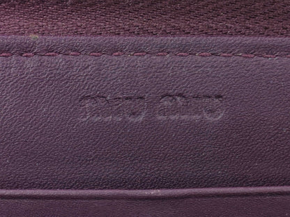 Miu Miu Crocodile Embossed Leather Long Wallet Accessories: Box Wallet
